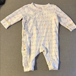 Pehr Alphabet Print Kids One Piece Romper Sleeper